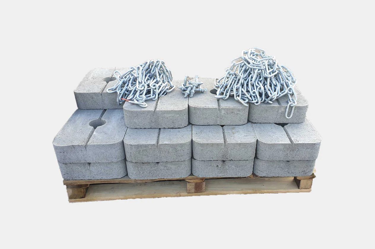 Ankkurointipaketti 1000 kg (25 kg painoilla)